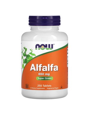 NOW Foods, Alfalfa, 650 mg, 250 Tablets NOW Foods, Alfalfa, 650 mg, 250 Tablets