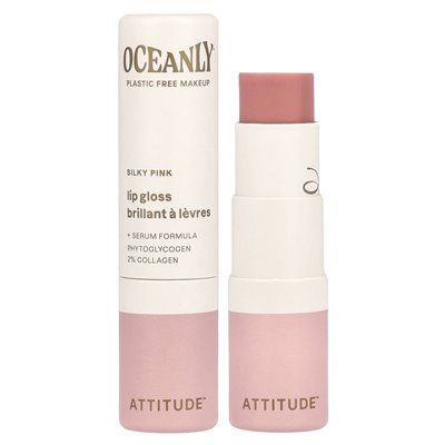 Attitude, Oceanly™, Lipgloss, Seidiges Pink, 0,12 oz (3,4 g)