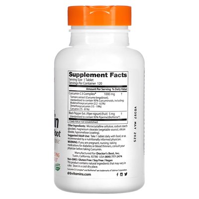 Najlepsza, wysoka kurkumina wchłaniania, 1000 mg, 120 tabletek Najlepsza, wysoka kurkumina wchłaniania, 1000 mg, 120 tabletek