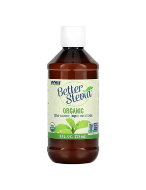 NOW Foods, Organic, Better Stevia, Zero-Calorie Liquid Sweetener, 8 oz (237 ml)