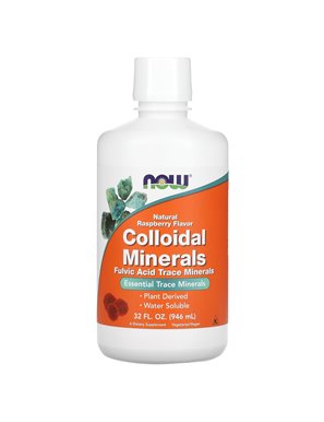 NOW Foods, Minerały Koloidalne, Naturalny Malinowy, 32 uncji (946 ml)