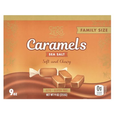 Choczero, Meersalz-Karamellen, Familiengröße, 9 oz (255 g)