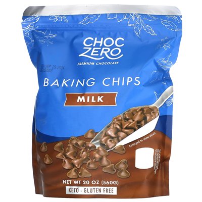 Choczero, baking chips, milk chocolate, 20 oz (560 g)