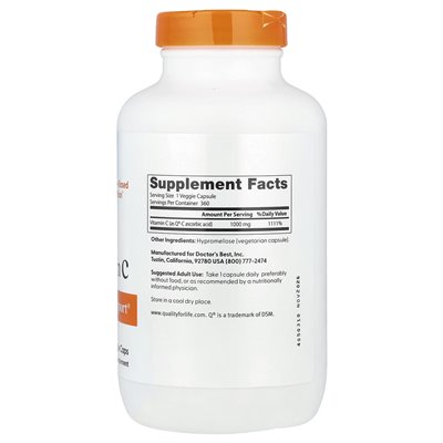 Doktor najlepszy, witamina C, 1000 mg, 360 czapek wegetariańskich Doktor najlepszy, witamina C, 1000 mg, 360 czapek wegetariańskich