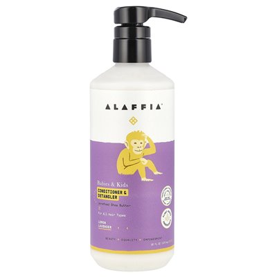 Alaffia, Babies & Kids Edgener & Detangler, Lemon Lavender, 16 Fl Oz (473 ml) Alaffia, Babies & Kids Edgener & Detangler, Lemon Lavender, 16 Fl Oz (473 ml)