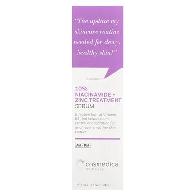 Cosmedica Skincare, 10% niacynamid + leczenie cynku, 1 uncja (30 ml) Cosmedica Skincare, 10% niacynamid + leczenie cynku, 1 uncja (30 ml)