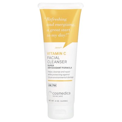 Cosmedica Skincare, witamina C Cleanser Facial, super przeciwutleniaczy, 4 uncje (120 ml) Cosmedica Skincare, witamina C Cleanser Facial, super przeciwutleniaczy, 4 uncje (120 ml)
