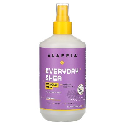 Alaffia, Everyday Shea Detangler Spray, Lavender, 12 fl oz (354 ml) Alaffia, Everyday Shea Detangler Spray, Lavender, 12 fl oz (354 ml)