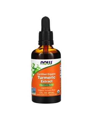 NOW Foods, Certyfikowany Ekstrakt z Kurkumy, 2 Unce Fluid (59 ml)