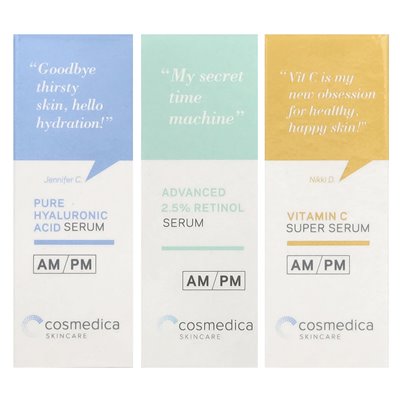 Cosmedica Skincare, Essential Serum Minis, 3-teiliges Set
