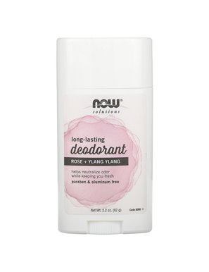 NOW Foods, lang anhaltendes Deodorant, Rose + Ylang Ylang, 2,2 oz (62 g) NOW Foods, lang anhaltendes Deodorant, Rose + Ylang Ylang, 2,2 oz (62 g)