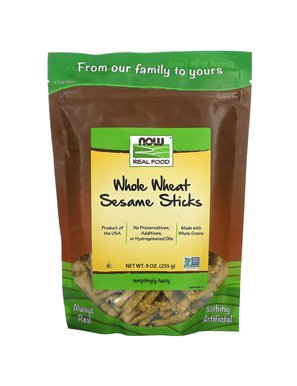 NOW Foods, Real Food, Vollkorn-Sesamstangen, 9 oz (255 g)