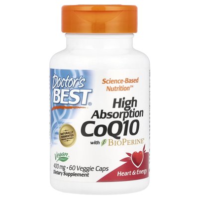 Doctor Best, hochabsorbierbares COQ10 mit Bioperine®, 400 mg, 60 vegetarische Kapseln