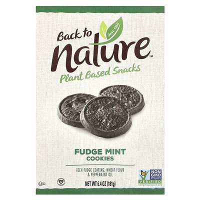 Back to Nature, Mint Fudge Cookies, Minz-Fudge-Kekse, 181 g (6,4 oz.)