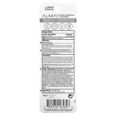 Almay, Clear Cera Concoreer, 100 Light, 0,3 fl oz (9 ml)