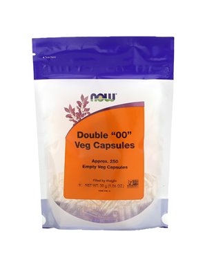 NOW Foods, Double "00" Vegetarian Capsules, Approx 250 Empty Vegetarian Capsules