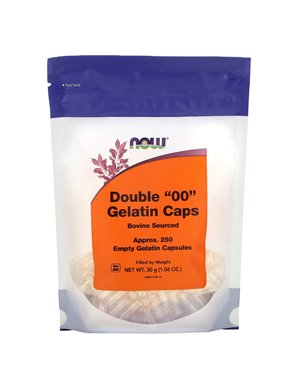 NOW Foods, Double "00" Gelatin Capsules, Approx. 250 Empty Gelatin Capsules, 1.06 oz (30 g) NOW Foods, Double "00" Gelatin Capsules, Approx. 250 Empty Gelatin Capsules, 1.06 oz (30 g)