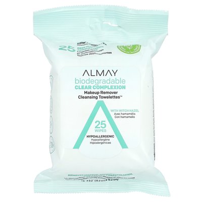Almay, Cleansing Makeup Remover Towels, with Scoop, 25 Wipes