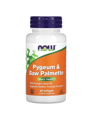 NOW Foods, Pygeum i Saw Palmetto, Zdrowie Mężczyzn, 60 Softgelsów