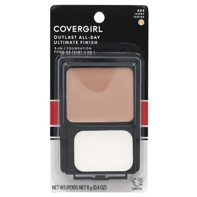 Covergirl, Outlast All-Day, Ultimate Finish 3-in-1 Foundation, 405 Ivory, 0,4 Unzen (11 g)
