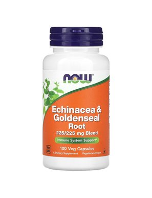 NOW Foods, Echinacea and Goldenseal Root, 225 mg, 100 Vegetable Capsules (225 mg per capsule)