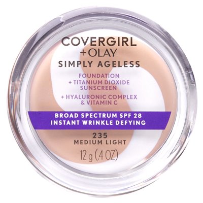 Covergirl, Olay Simply Timeless, Foundation, LSF 28, 235 Medium Light, 12 g (0,4 oz.)