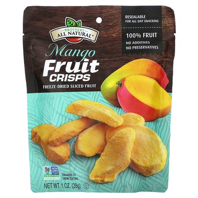 Bracia-Wall-Natural, Fruit Chips, Mango, 1 uncja (28 g)