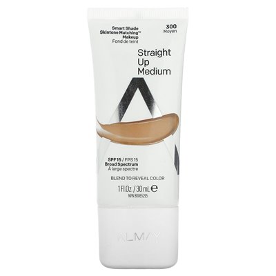 Almay, Smart Shade, Skintone Matching Makeup, SPF 15, 300 Straight Up, 1 fl oz (30 ml)