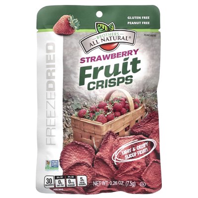 Bracia-Wall-Natural, Fruit Chips, truskawkowe, 12 worków jednorazowych, 0,26 uncji (7,5 g)