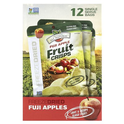 Bracia-Wall-Natural, Fruit Chips, Fuji Apple, 12 worków jednorazowych, 0,35 uncji (10 g) każdy Bracia-Wall-Natural, Fruit Chips, Fuji Apple, 12 worków jednorazowych, 0,35 uncji (10 g) każdy