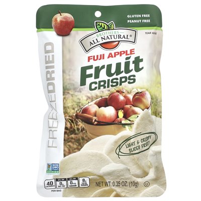 Brothers-Wall-Natural, Fruchtchips, Fuji-Apfel, 12 Einzelportionsbeutel, je 0,35 oz (10 g)