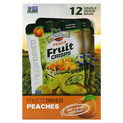 Brothers-Wall-Natural, Crisps, Peach, 12 Single Serve Bags, 0.28 oz (8 g) Each
