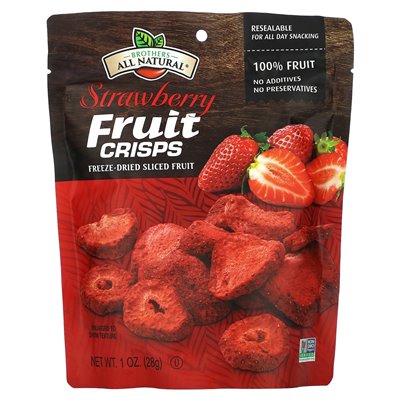 Brothers-Wall-Natural, Fruit Crisps, Strawberries, 1 oz (28 g)