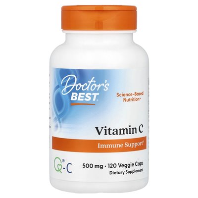 Doctor's Best, Vitamin C, 500 mg, 120 vegetarische Kapseln
