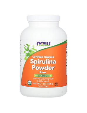 NOW Foods, zertifiziertes Bio-Spirulina-Pulver, 1 lb (454 g) NOW Foods, zertifiziertes Bio-Spirulina-Pulver, 1 lb (454 g)