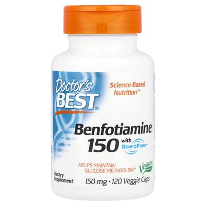 Doctor's Best, Benfotiamin 150 mit Benfopure™, 150 mg, 120 vegetarische Kapseln
