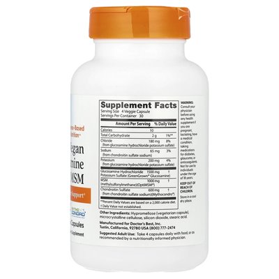 Bestes veganes Glucosamin Chondroitin MSM 120 Kapseln vegetarisch