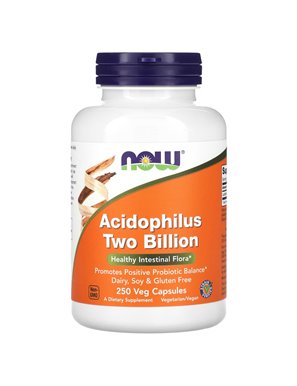 NOW Foods, Acidophilus Two Billion, 250 Vegetarian Capsules NOW Foods, Acidophilus Two Billion, 250 Vegetarian Capsules
