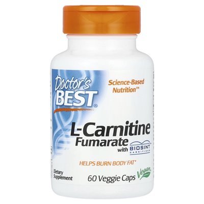 Doktor's Best, L-Carnitinfumarat mit biosynthetischem Carnitin, 60 vegetarische Kapseln