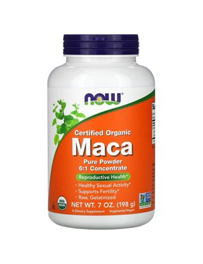 NOW Foods, Certyfikowana Organiczna Maca, Czysty Proszek, 7 uncji (198 g) NOW Foods, Certyfikowana Organiczna Maca, Czysty Proszek, 7 uncji (198 g)