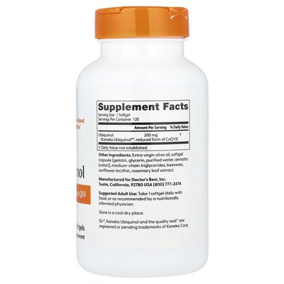Doktor's Best, Ubiquinol, 200 mg, 120 softgels