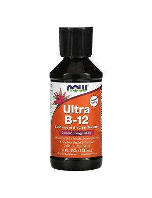 NOW Foods, Ultra B-12, 5,000 mcg, 4 uncje (118 ml) NOW Foods, Ultra B-12, 5,000 mcg, 4 uncje (118 ml)