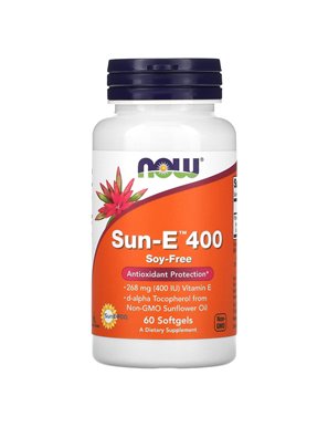 NOW Foods, Sun-E 400, 268 mg (400 IU), 60 Softgeli NOW Foods, Sun-E 400, 268 mg (400 IU), 60 Softgeli