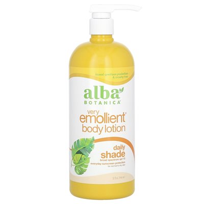 Alba botanica, bardzo zmiękczający balsam do ciała, dzienny odcień, SPF 15, 32 fl oz (946 ml) Alba botanica, bardzo zmiękczający balsam do ciała, dzienny odcień, SPF 15, 32 fl oz (946 ml)
