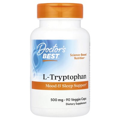 Doktor's Best, L-Tryptofan, 500 mg, 90 czapek wegetariańskich