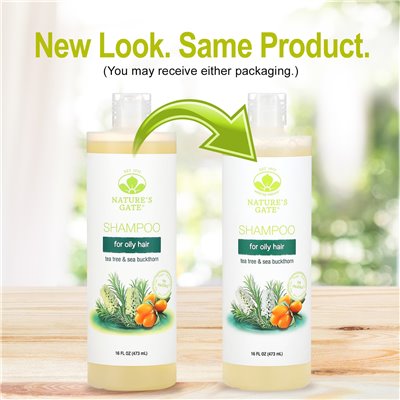 Mild z Natury, (Nature's Gate), Tree i Sea Sorphorn szampon do oleistych włosów, 16 fl oz (473 ml)