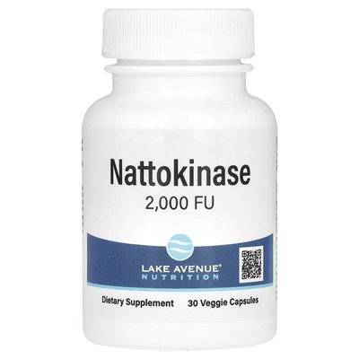 Lake Avenue Nutrition, Nattokinaza, enzym proteolityczny, 2000 FUS, 30 kapsułek warzywnych