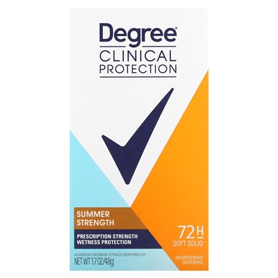Degree, Women, Clinical Protection, Antiperspirant Deodorant, Soft Solid, Summer Strength, 1.7 oz (48 g) Degree, Women, Clinical Protection, Antiperspirant Deodorant, Soft Solid, Summer Strength, 1.7 oz (48 g)