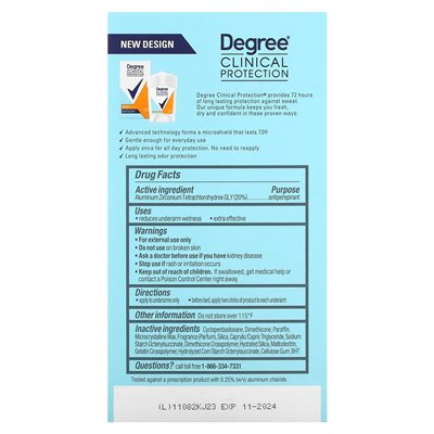 Degree, Women, Clinical Protection, Antiperspirant Deodorant, Soft Solid, Summer Strength, 1.7 oz (48 g) Degree, Women, Clinical Protection, Antiperspirant Deodorant, Soft Solid, Summer Strength, 1.7 oz (48 g)