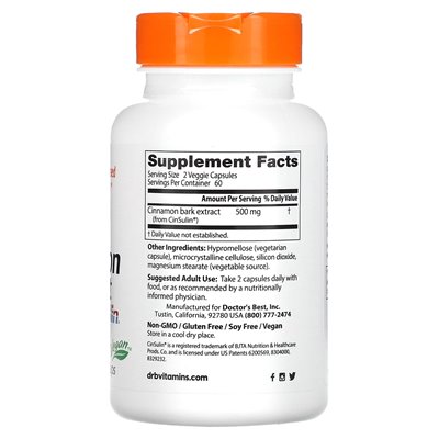 Najlepszy, wyciąg z cynamonu z Cinsulin, 250 mg, 120 czapek wegetariańskich Najlepszy, wyciąg z cynamonu z Cinsulin, 250 mg, 120 czapek wegetariańskich